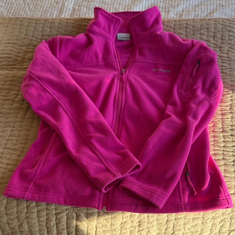 Columbia Bright Pink Full-Zip Fleece